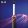 Brosse à Dents Électrique Rechargeable Oral-B PRO 3 3000 - Avec 1 Manche Capteur de Pression et 1 Brossette - Technologie 3D - Noir-3