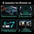 VR Casque de Réalité Virtuelle, Lunettes 3D Jeux Vidéo Lunettes pour 4.7"- 6.6" iPhone Samsung Android Smartphones 3D Films et Jeux-3