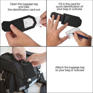 Neuf Qualité Premium Cuir Véritable Étiquette de Bagage