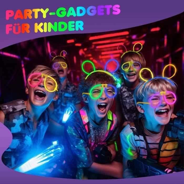 High-ChangM Lot De 100 Bracelets Fluorescents Lumineux Glow Couleurs Assorties - Achat / Vente