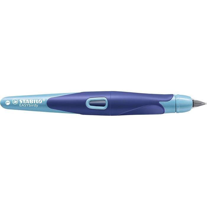 Stylo plume enfant - STABILO EASYbirdy - stylo plume enfant -  Bleu/turquoise - Droitier - avec clé de réglage