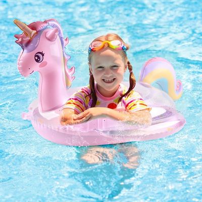 Bouée Licorne Gonflable Pour Bébé 1-5 Ans – Flotteur Piscine Avec Paillettes, Sécurité Et Confort