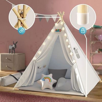 Cabane Enfant Intérieure - Tente & Bois pas Cher
