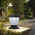EJ.life Lampadaire LED Solaire étanche IP65 pour poteau jardin extérieur – Lumière Automatique sur Poteaux en Bois-0