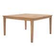 Table à manger de jardin carrée en bois de teck - ALLENDE - Naturel clair - 8 places-0