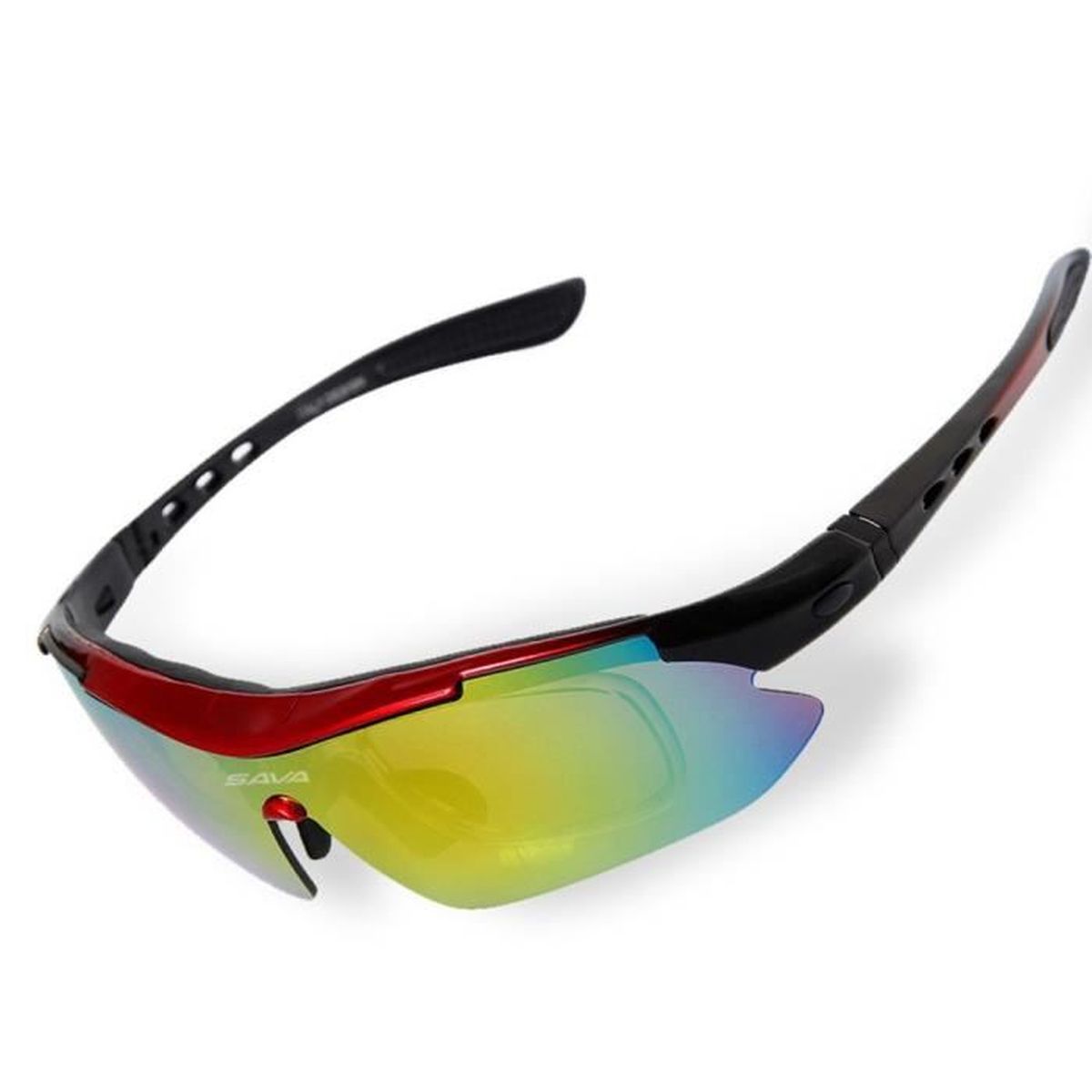 rouge Lunettes de soleil polaris/ées pliables pour sports de plein air