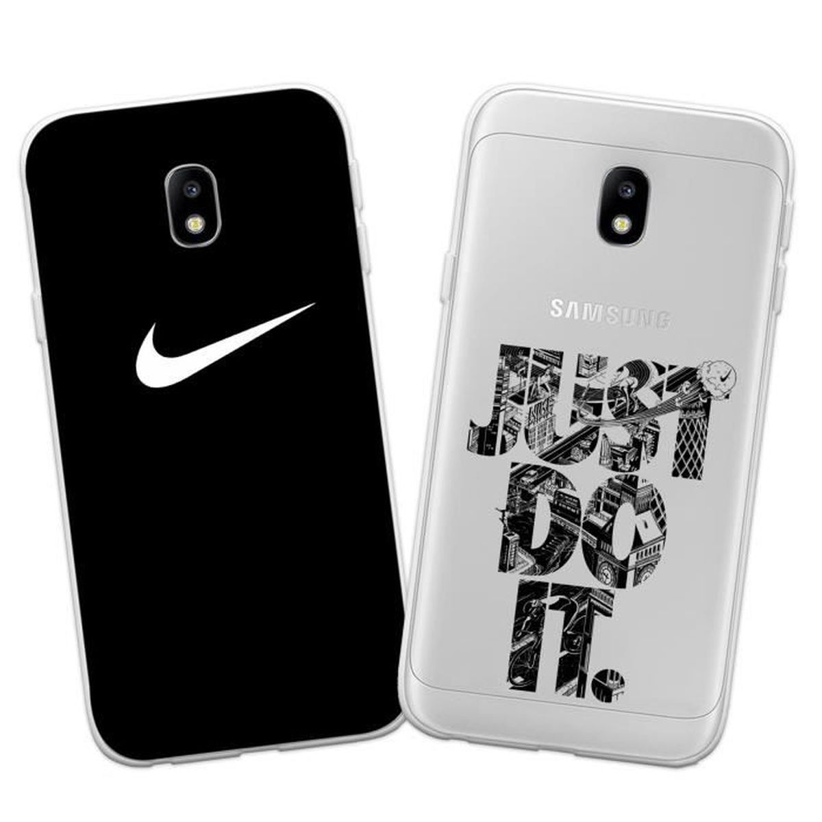 2 X Coque Samsung Galaxy J7 2017, Nike Doux Souple TPU Silicone Housse ...