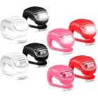 OKUMGGYJ Set de 8 Feux de Vélo Lampes de Vélo en Silicone LED Lumières de Vélo Avant et Arrière à Clipser Étanches avec Boîtier