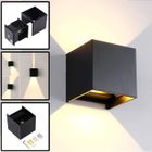 MONDPALAST 7W Noire Led Applique Murale Interieur Exterieur Anti-Eau IP65 Réglable Lampe