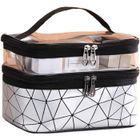 NOVAGO Trousse de Toilette - Vanity - Double étage - Plastifié - Imperméable - Durable