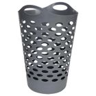 CLEAN HOUSE Panier à Linge "Flex" 60L Gris Béton