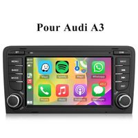 Autoradio 2 Din pour Audi A3 8P/S3/RS3/Sportback avec 7 Pouces Carplay Android Auto 2+32Go