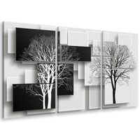 Tableau Déco "Les Règles De La Maison" - 50x80 Cm - Fabrication Française - Toile Imprimée Sur Châssis Bois - 4
