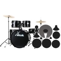 XDrum Batterie Semi 22" Standard Satin Blue Sparkle – Kit Complet Avec Cymbales, École + DVD, Idéal Débutant Bleu Pailleté