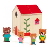 Minihouse maison en bois avec personnages