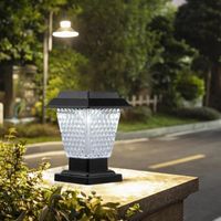 EJ.life Lampadaire LED Solaire étanche IP65 pour poteau jardin extérieur – Lumière Automatique sur Poteaux en Bois
