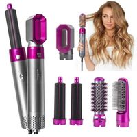 5 en 1 Brosse Soufflante , Brosse pour Sèche-Cheveux 3 vitesse ,Brosse à air chaud pour Friser Lisser et Coiffer Les Cheveux