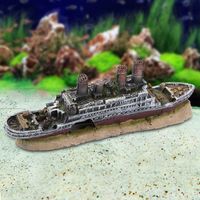 Hffheer Épave Du Titanic En Résine Pour Aquarium - Décoration Engloutie 38,5 Cm - Cachette Poisson