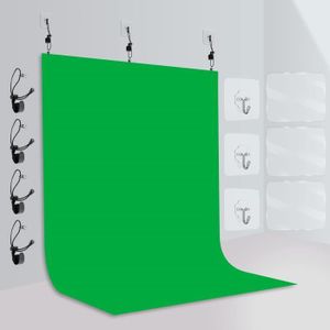 FOND DE STUDIO Toile de Fond Verte pour écran 2,6 x 3 m | Support