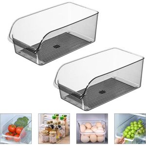 Lot de 4 paniers de rangement verticaux pour congélateur, garde-manger