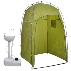 ABRI DE PLAGE Support de lavage des mains de camping portable avec tente 20 L - 35766