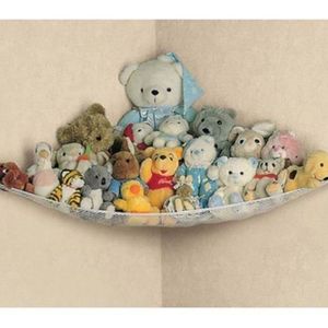 Filet pour Animaux de Compagnie avec 12 Glands Colorés ZOUSHIFU Hamac de Rangement pour Jouets Grand, Blanc Organiseur D'animaux en Peluche de Qualité Supérieure 