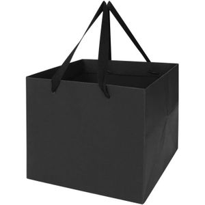 Noir Carré Papier Fête Sac Cadeau ~ Boutique Magasin Pochette Surprise~ 