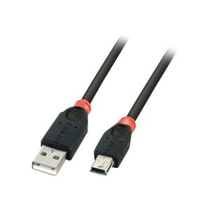 CÂBLE INFORMATIQUE Lindy 31885 Câble USB 2.0 type A-mini-B, noir, 2m