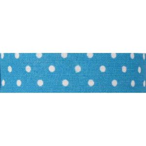 5 mètres blanc cassé rouge à pois 100/% coton ruban 15mm de large