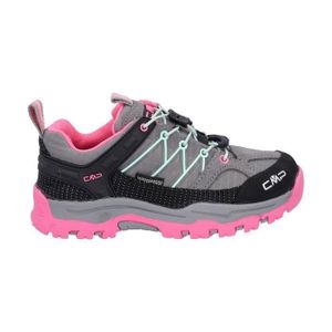 CHAUSSURES DE RANDONNÉE Chaussures de marche de randonnée basse jeune garçon CMP Rigel Waterproof - cemento-pink fluo - 28