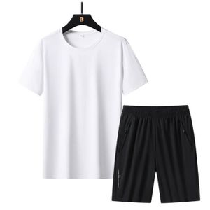 ENSEMBLE DE SPORT Ensemble de vêtements de sport pour homme - Couleur unie - T-shirt et short respirants pour fitness et jogging