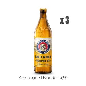 BIERE Pack Bières Paulaner Munchner Hell - 3x50cl - 4,9%
