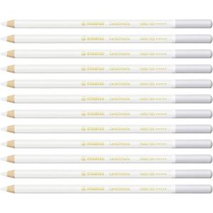 CRAYON DE COULEUR Crayon de couleur - STABILO CarbOthello - Lot x 12 crayons pastel fusain - Blanc e (1400-100)157