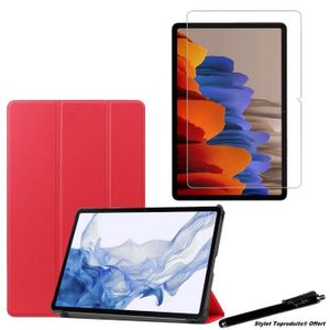 HOUSSE TABLETTE TACTILE Coque Smart Rouge Premium pour Samsung Galaxy Tab 
