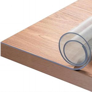 Nappe transparente epaisse protege table 120 cm de large 2mm epais