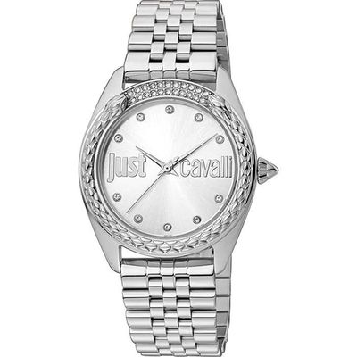 JUST CAVALLI Montre Pour Femme Avec Boîtier En Acier Inoxydable Or Rose Et Bracelet En Acier Inoxydable Argent Et Or Rose