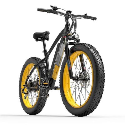 KEQJSK Vélo électrique 1000 W, gros pneus 66 x 10,2 cm, vitesse maximale 50  km/h, batterie amovible 48 V 13 Ah, vélo de neige électrique pour adultes,  dérailleur Shimano 21 vitesses, fourche