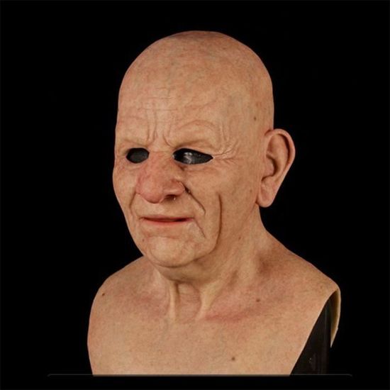 Masque Halloween Réaliste En Latex - Effrayant Grand-père/mère - Taille Unique