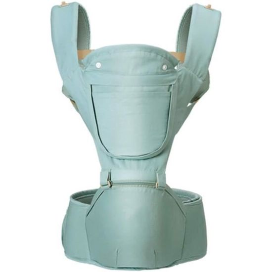 Porte-bébé Bandoulière Réglable 6-48 Mois - Écharpe De Portage Léger En Coton, Hanche Ou Devant, Bleu/noir