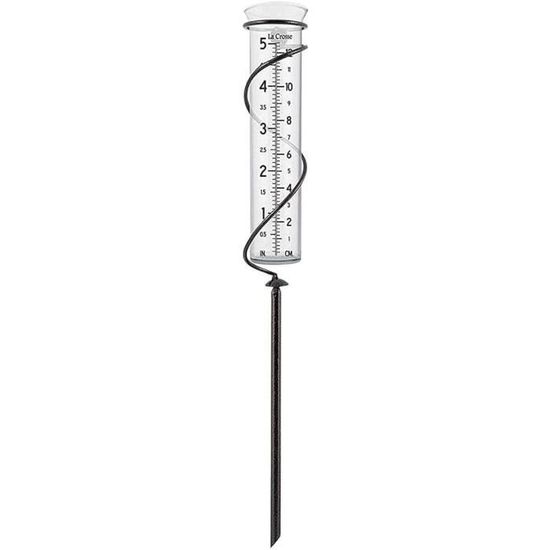 Pluviomètre Extérieur 17.8 Cm HOBYLUBY - Météo, Jardin, Décoration Avec Support Métal Et Tube Verre