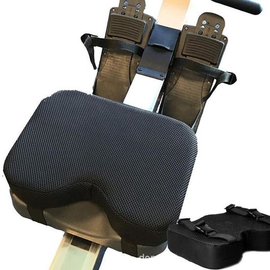 Accessoire vélo,Coussin de rameur à résistance en mousse à mémoire de forme lavable,manchon Super antidérapant,sport - Type Black