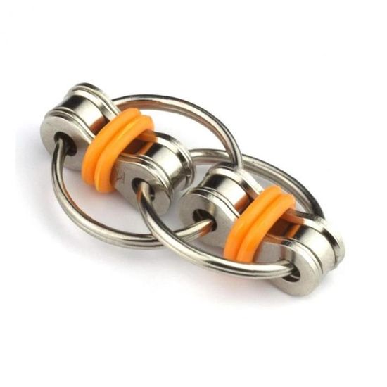 RXKFIGX Lot De 2 Fidget Chaîne De Vélo - Métal Et Silicone, Bleu, Anti-stress, Pour Adultes Et Enfants, Bureau, école