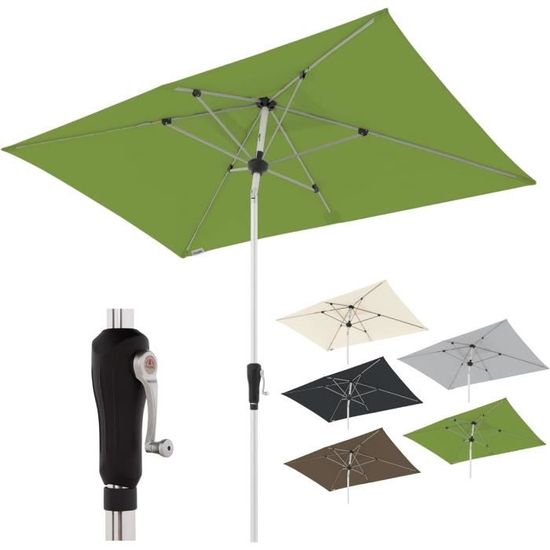Doppler Parasol Jardin Jack 300x200cm Rectangulaire - Grand Parasol Balcon Avec Manivelle Et Inclinaison