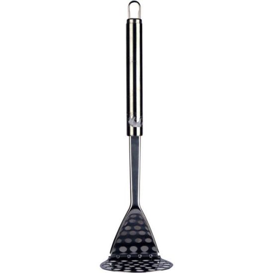 Pilon En Inox Manche Bois 24,5 Cm - Ustensile Cuisine Durable Pour Mortier, épices, Viande