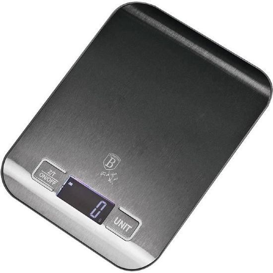 Balance De Cuisine Numérique 15 Kg - Précision 1g - Écran LCD Large - 5 Unités - Recharge USB-C - Plateforme En Verre - 3