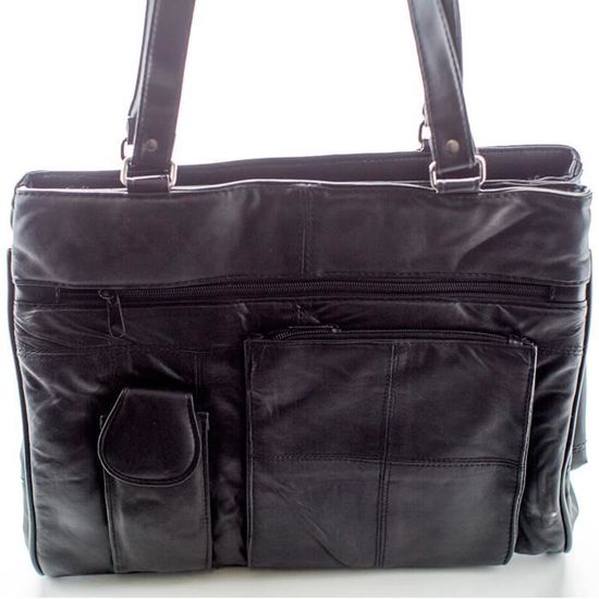 Sac à Main Femme Noir Multi Poches - Style Sacoche, Occasion