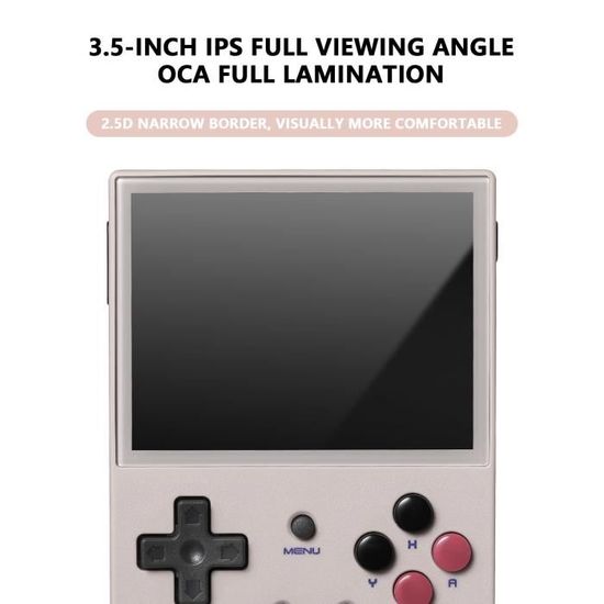 Console Portable RG35XX Rétro 3.5" IPS - Linux GarlicOS + HDMI TV Out - 64GB + 6800+ Jeux Classiques - Batterie 2600mAh