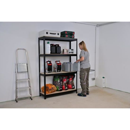Étagère Industrielle Lourde KARAT Rhino - 5 Tablettes, 180x90x45cm, Capacité 210kg Par Niveau, Montage Sans Outil