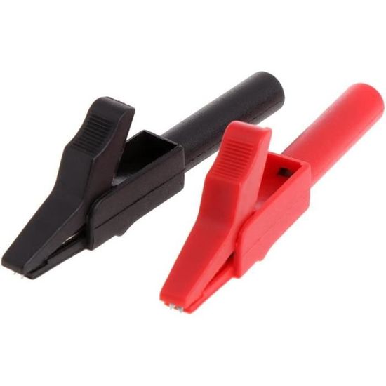 20 Pinces Crocodiles De Batterie 50A - Cuivre Haute Qualité 80mm, Rouge Et Noir Pour Voiture, Bateau, Camion