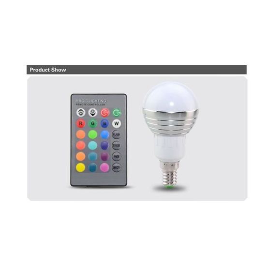 Ampoule,E14220VAmpoule Led E27 E14, 110v 220v, Veilleuse Magique À 16 Couleurs, Lumière De